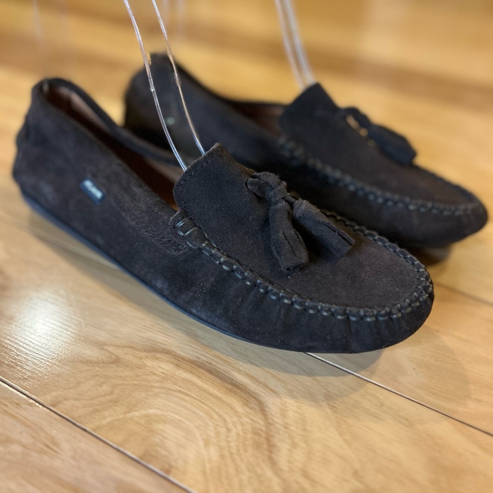 Atlanta Moccasin Brown Suede Leather Tassel Driving Loafers Size 38 US 7⁠